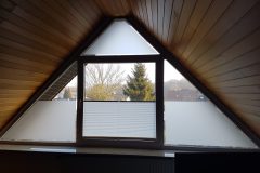 Fenster mit matter Folierung